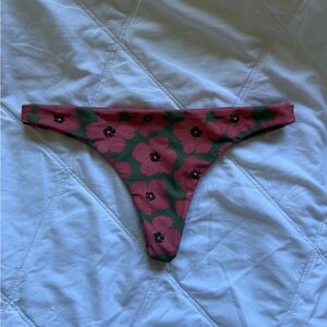 Floral Bikini Bottoms in Pink and Green